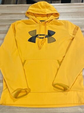 Under Armour Yellow Gold Pullover Hoodie with Logo